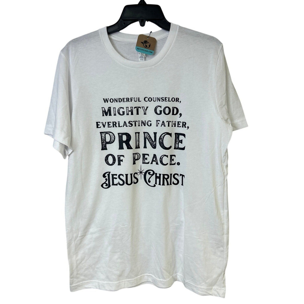 New Hand Printed Mens 3XL Wonderful Counselor Mighty God Jesus Christ Tee Shirt